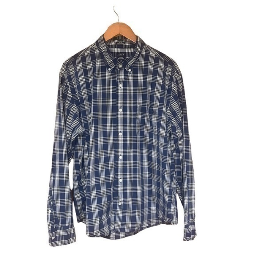 J Crew Slim Untucked Plaid Button Down Shirt
